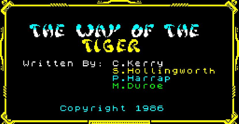 The Way of the Tiger - ZX Spectrum de Gremlin Graphics (1986)